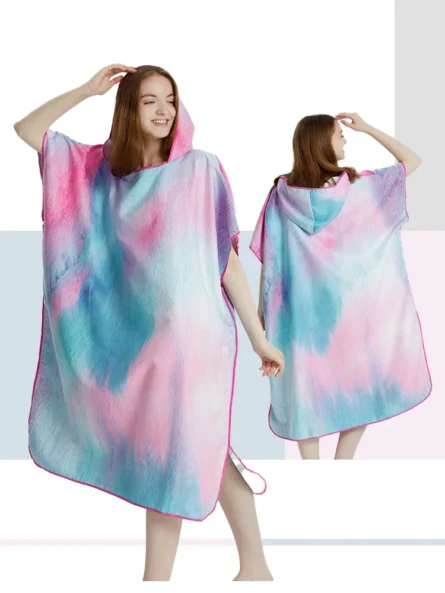 Towelling Poncho Womens - SOFTY