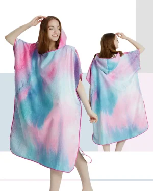 Towelling Poncho Womens -SOFTY-Quick-Dry Microfiber