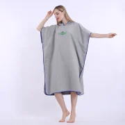 Adult Towel Poncho with Hood-Fish Surf