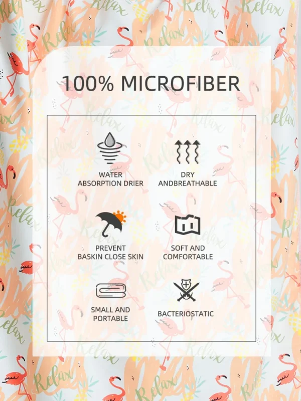 Towel Poncho Womens -Flamingo-