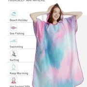 Towelling Poncho Womens - SOFTY