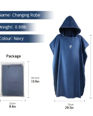 Poncho Towels for Adults-Microfiber Suede