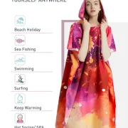 womens poncho towel