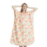 Towel Poncho Womens -Flamingo-