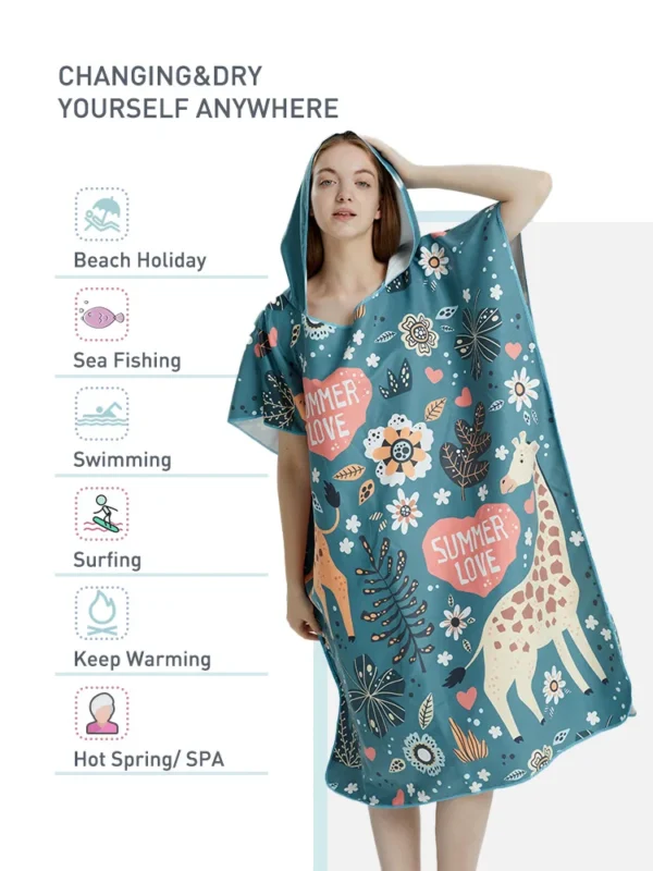 poncho towel womens