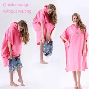 Adult Towel Poncho with Hood-Fish Surf