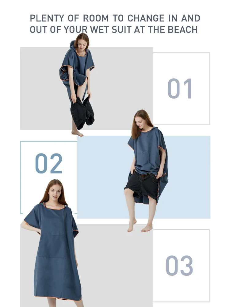 Ladies Towel Poncho-ARTY-Quick-Dry Microfiber