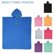 Adult Towel Poncho with Hood-Fish Surf