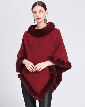 Poncho Women-Fashion Plaid