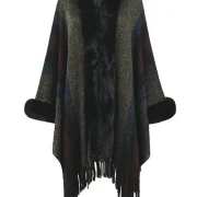 Poncho Womens-Vintage Hooded Harajuku