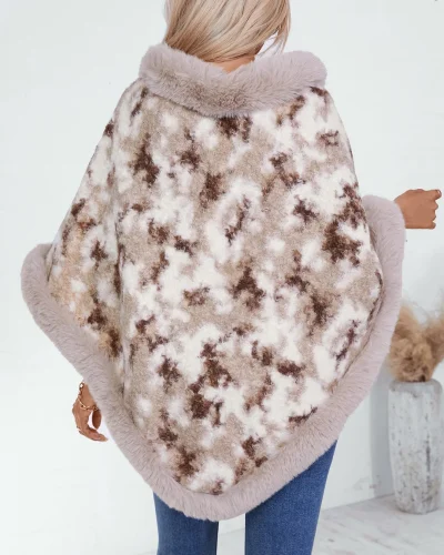 Poncho for Women Elegant Fur
