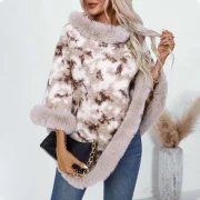 Poncho for Women Elegant Fur