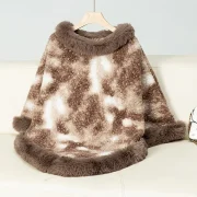 Poncho for Women Elegant Fur