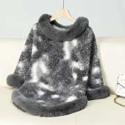 Poncho for Women Elegant Fur