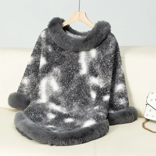 Poncho for Women Elegant Fur