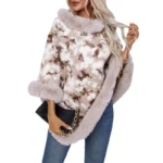 Poncho for Women Elegant Fur