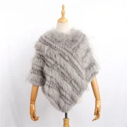 Poncho Women's Clothing grey