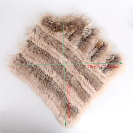 Shia Poncho Women's Clothing -Genuine Fur - Image 6