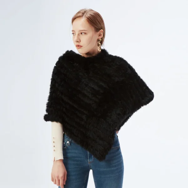 Women's Poncho Real Fur - Abbey